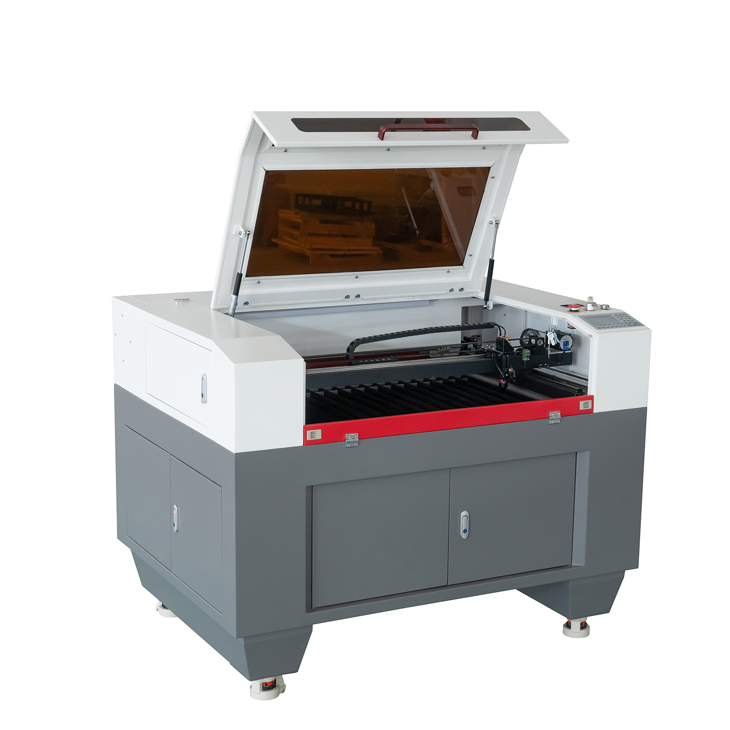 200w 260w 300W CO2 laser Ruida cutting machine, co2 laser cutter with rotary