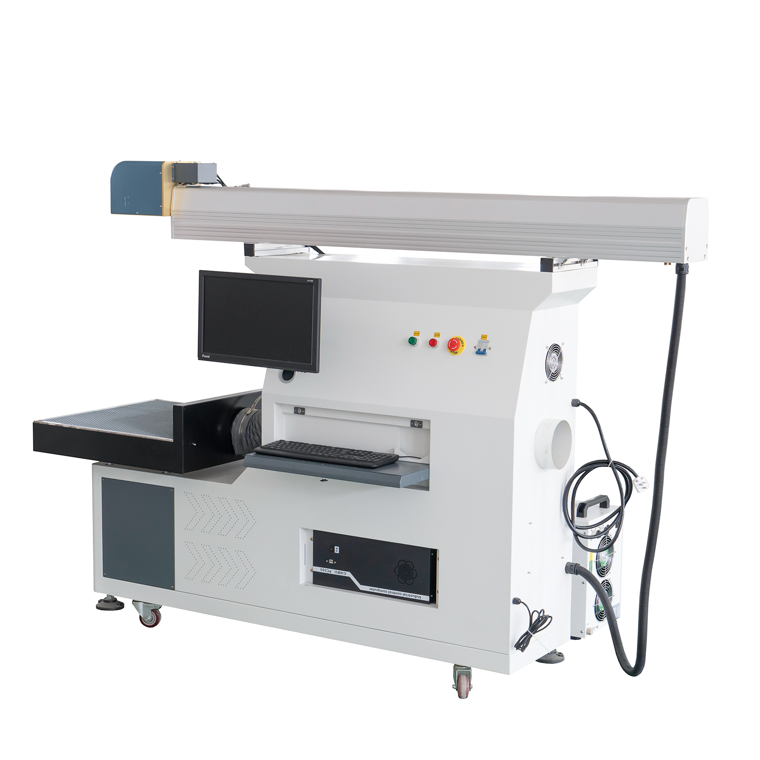 3D dynamic focusing Galvo co2 laser marking machine with glass laser tube for large area marking cutting