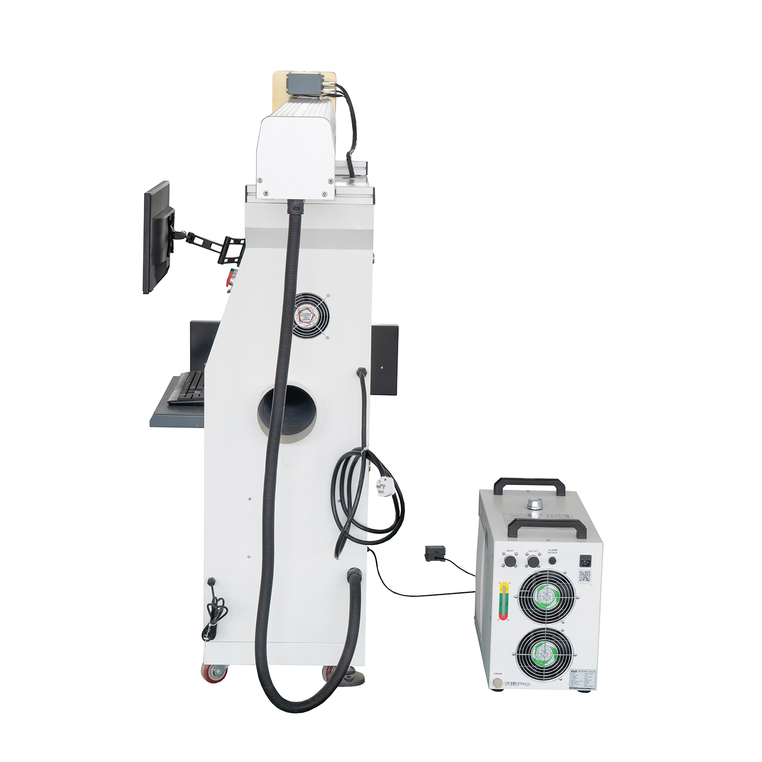 3D dynamic focusing Galvo co2 laser marking machine with glass laser tube for large area marking cutting