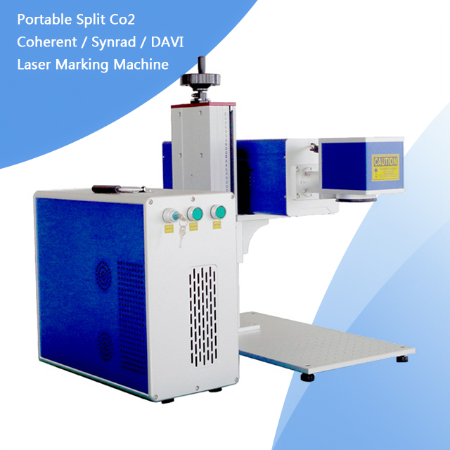 Portable Split RF Metal Tube CO2 Laser Marking Machine 30W 60W 