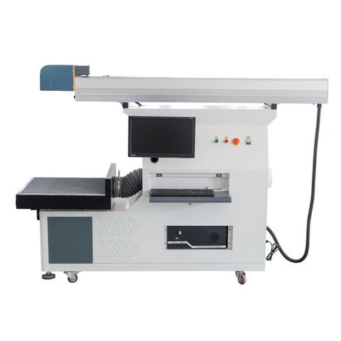 3D dynamic focusing Galvo CO2 laser marking machine 600mm working area for wood, leather, wedding paper