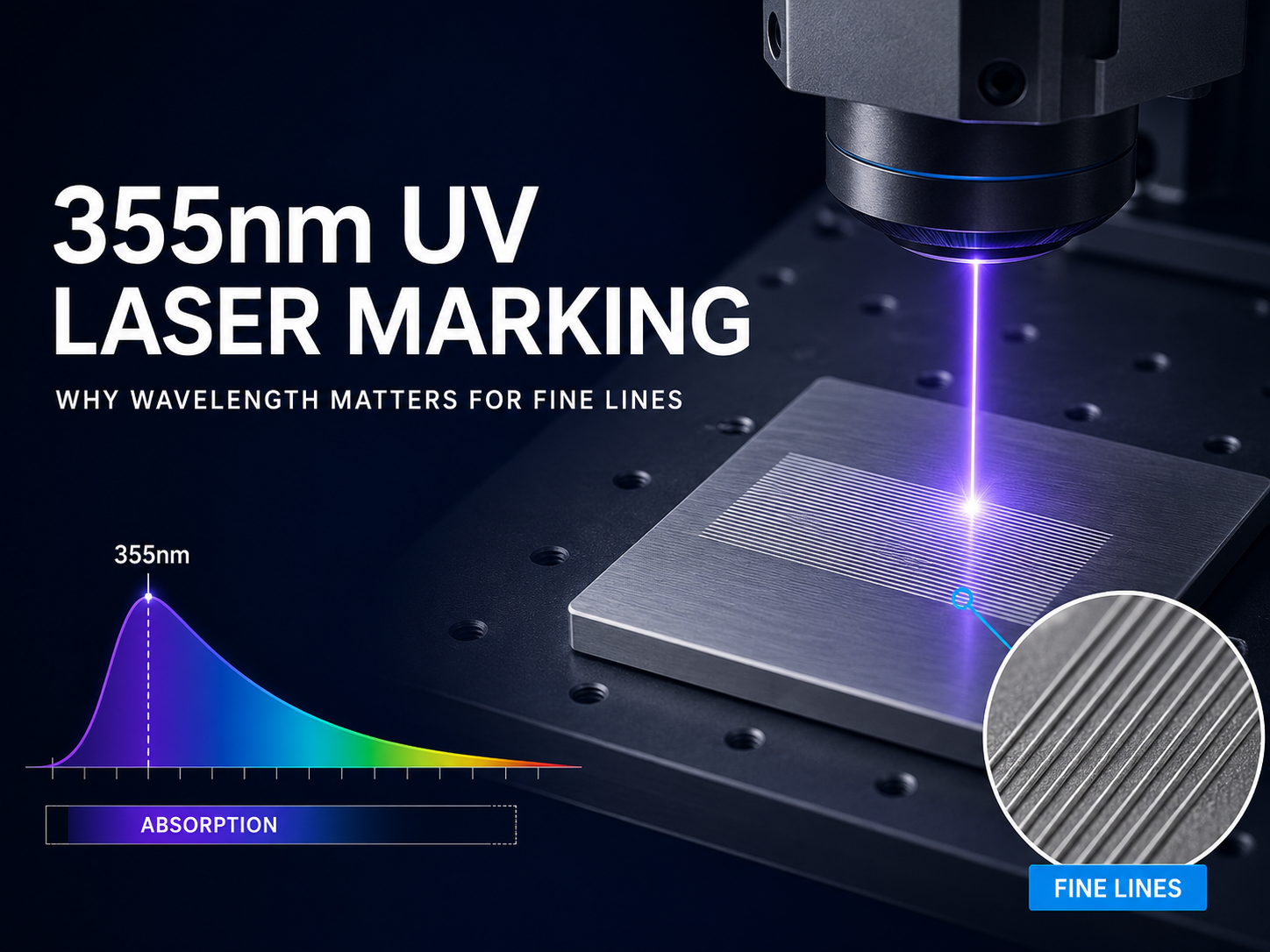 355nm UV Laser Marking Machine for Fine Lines: Why Wavelength Matters