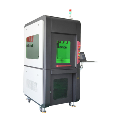 3d dynamic fiber laser mopa 60w 100w 200w electrical lifting closed door fiber laser marking engraving machine
