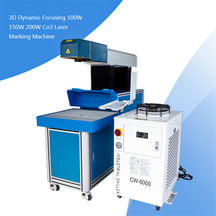 3D Dynamic Focus 120w 200W 300w CO2Laser Marking cutting Machine for Stripping Paint Layer of Stainless Steel Cup