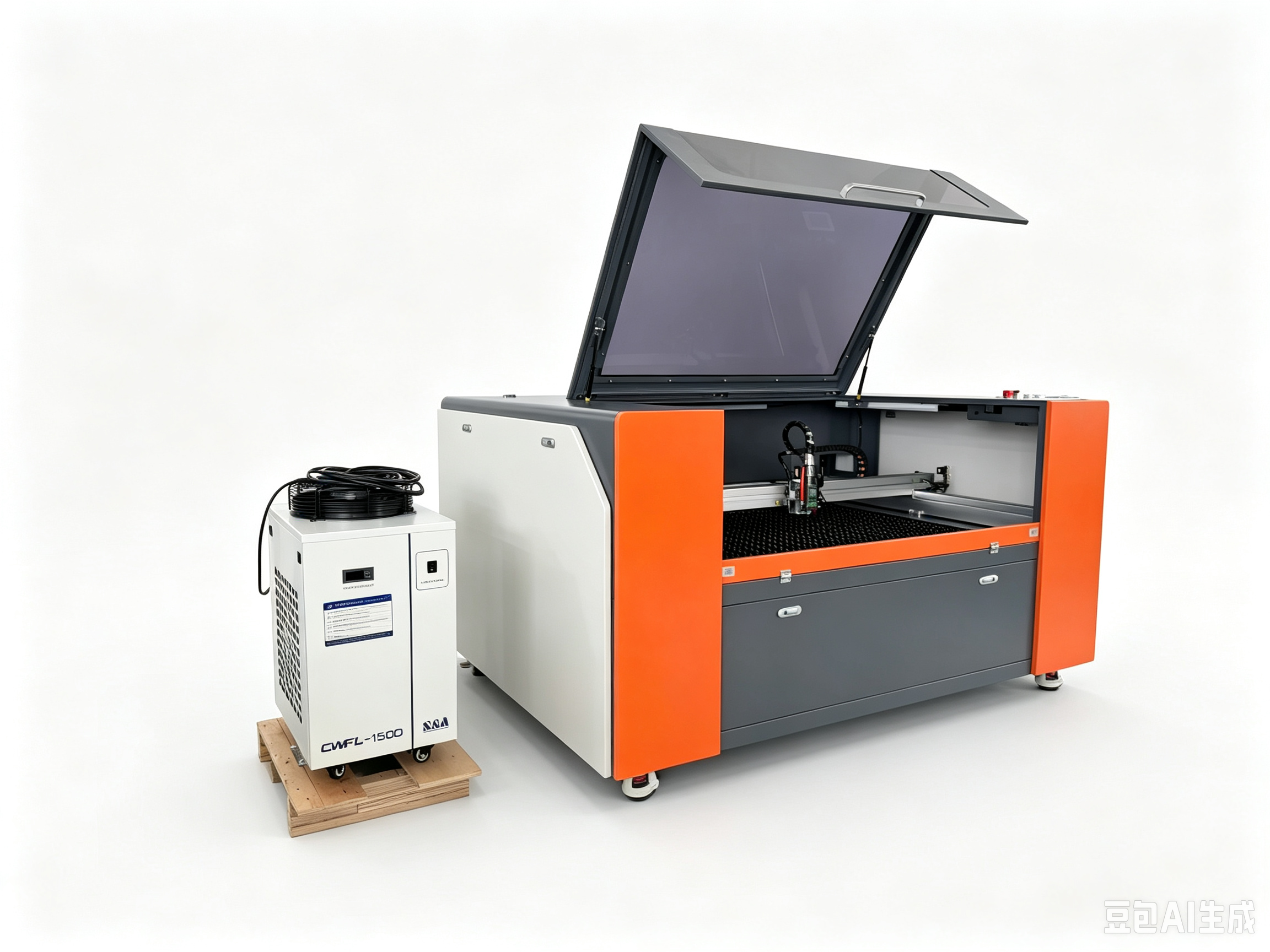 Enclosed Type Mixed Laser Cutting Machine Fiber Laser 1200w 1500w CO2 Laser 130w for Metal Nonmetal Materials