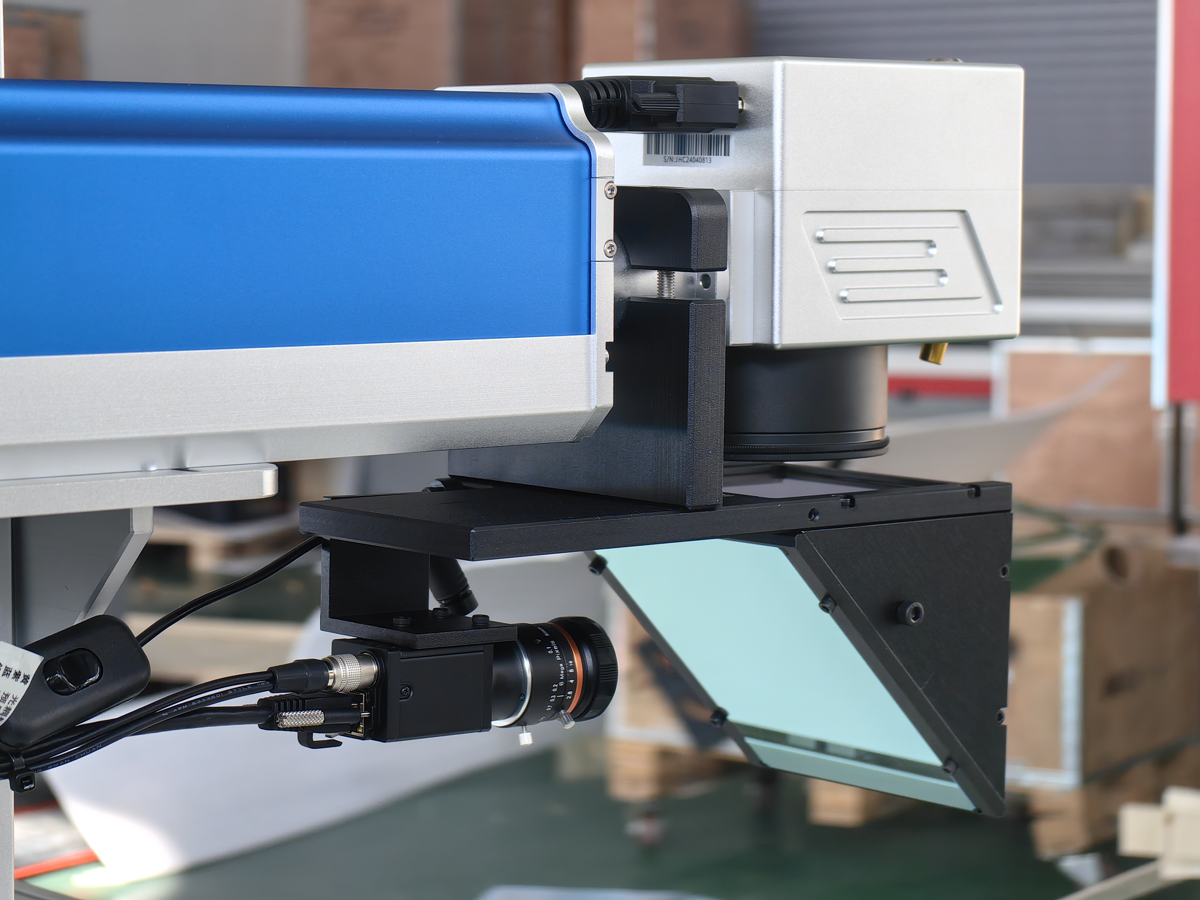 Versatile Fiber Laser Marking Machine 30W-100W, Camera Equipped, Auto Conveyor Function
