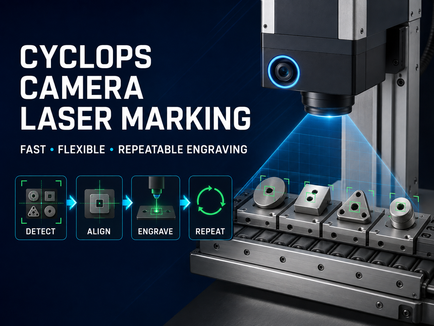 Cyclops Camera Laser Marking Machine for Fast, Flexible Engraving