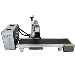 Online Flying Fiber Laser Marking Machine with CCD Visual Coaxial Or Paraxial Camera