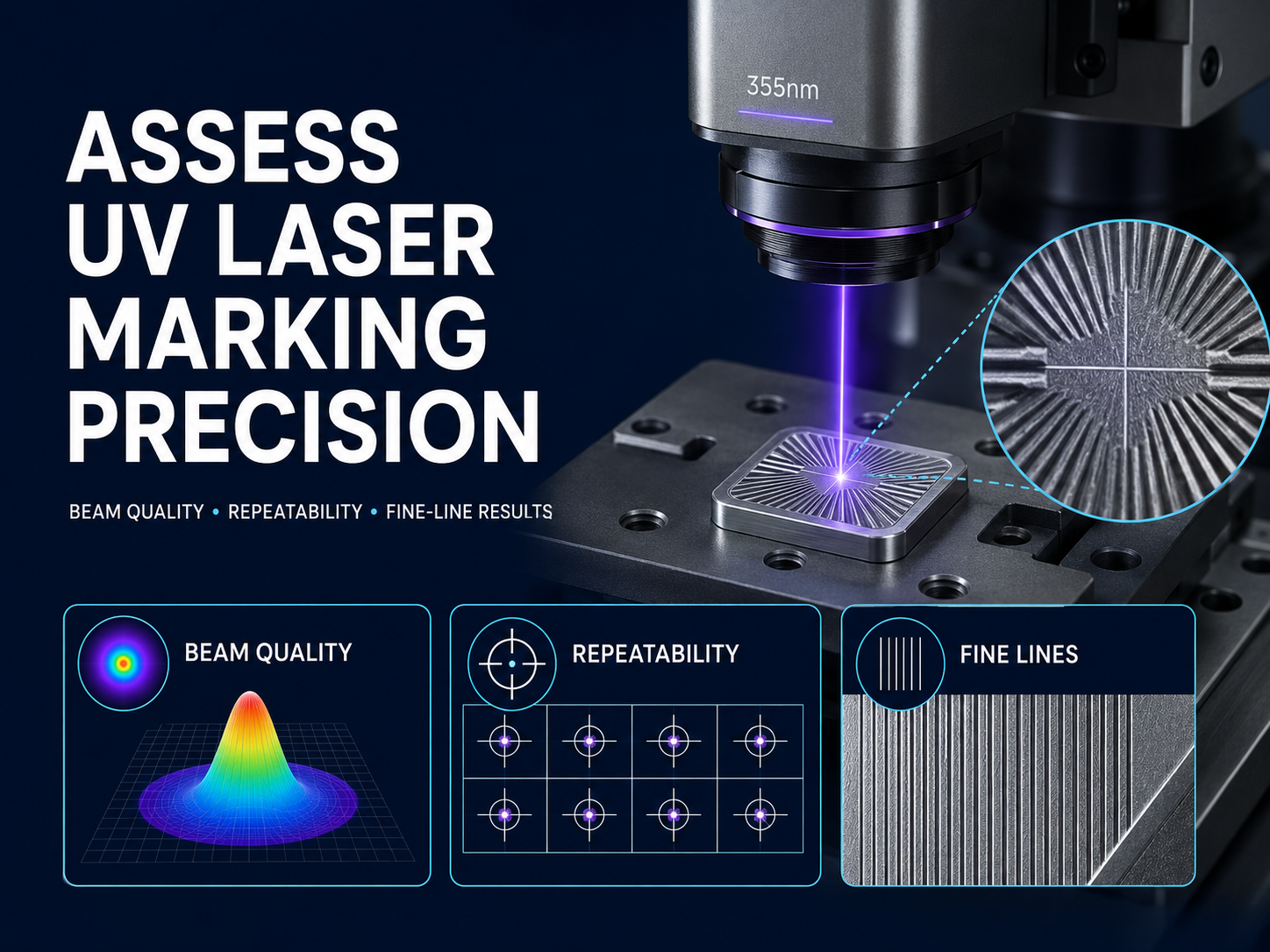 How to Assess UV Laser Marking Precision: Beam Quality, Repeatability, and Fine-Line Results