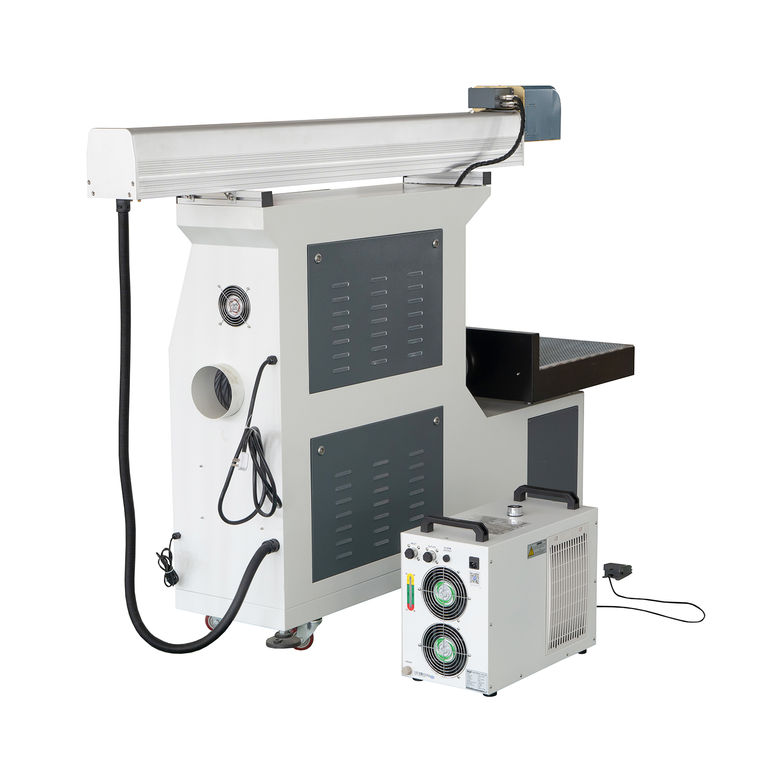 Large Format Size 600x600mm Glass Tube CO2 100W Galvo Laser Cutter Marker Engraver for Reflective Film