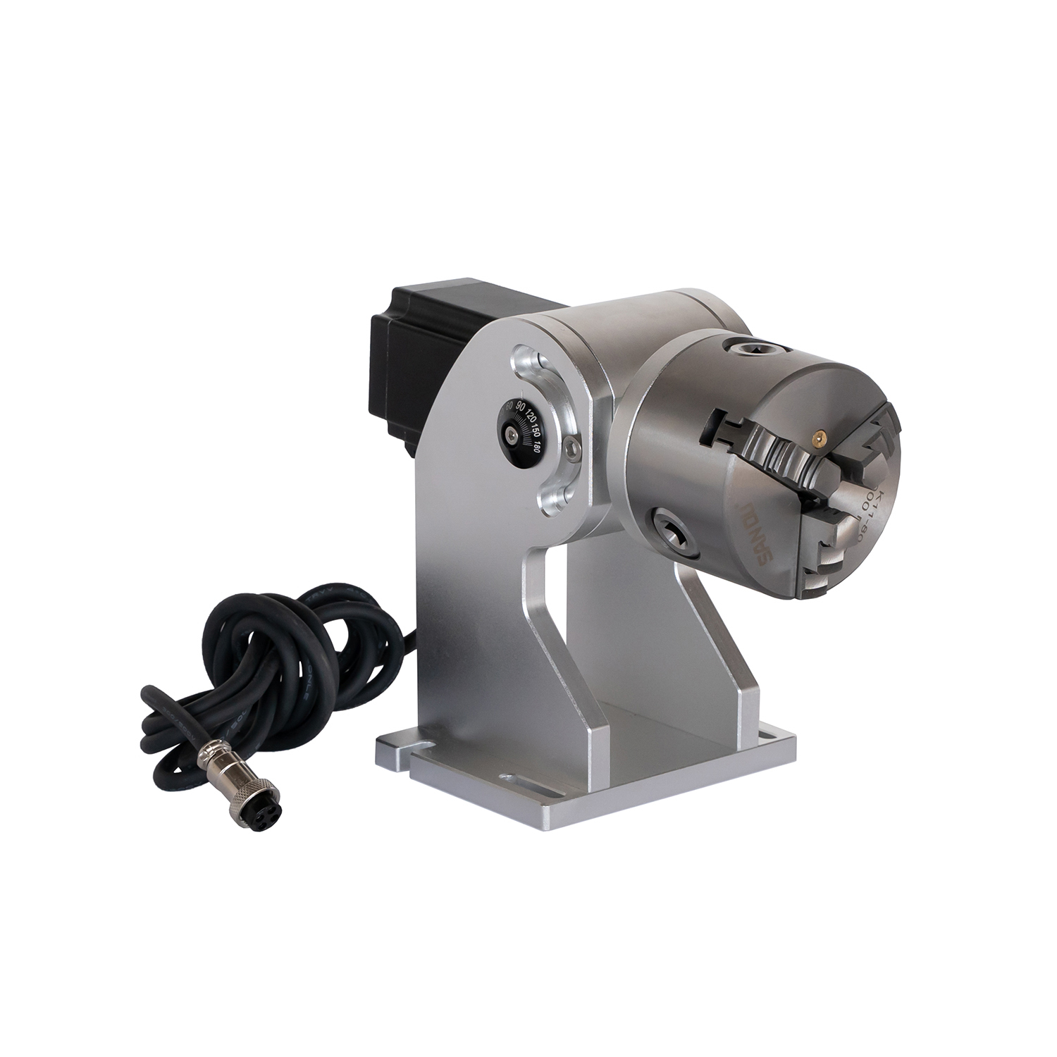 80mm 100mm 125mm 160mm 200mm Rotary Attachment for Fiber CO2 Laser Marking Machine 