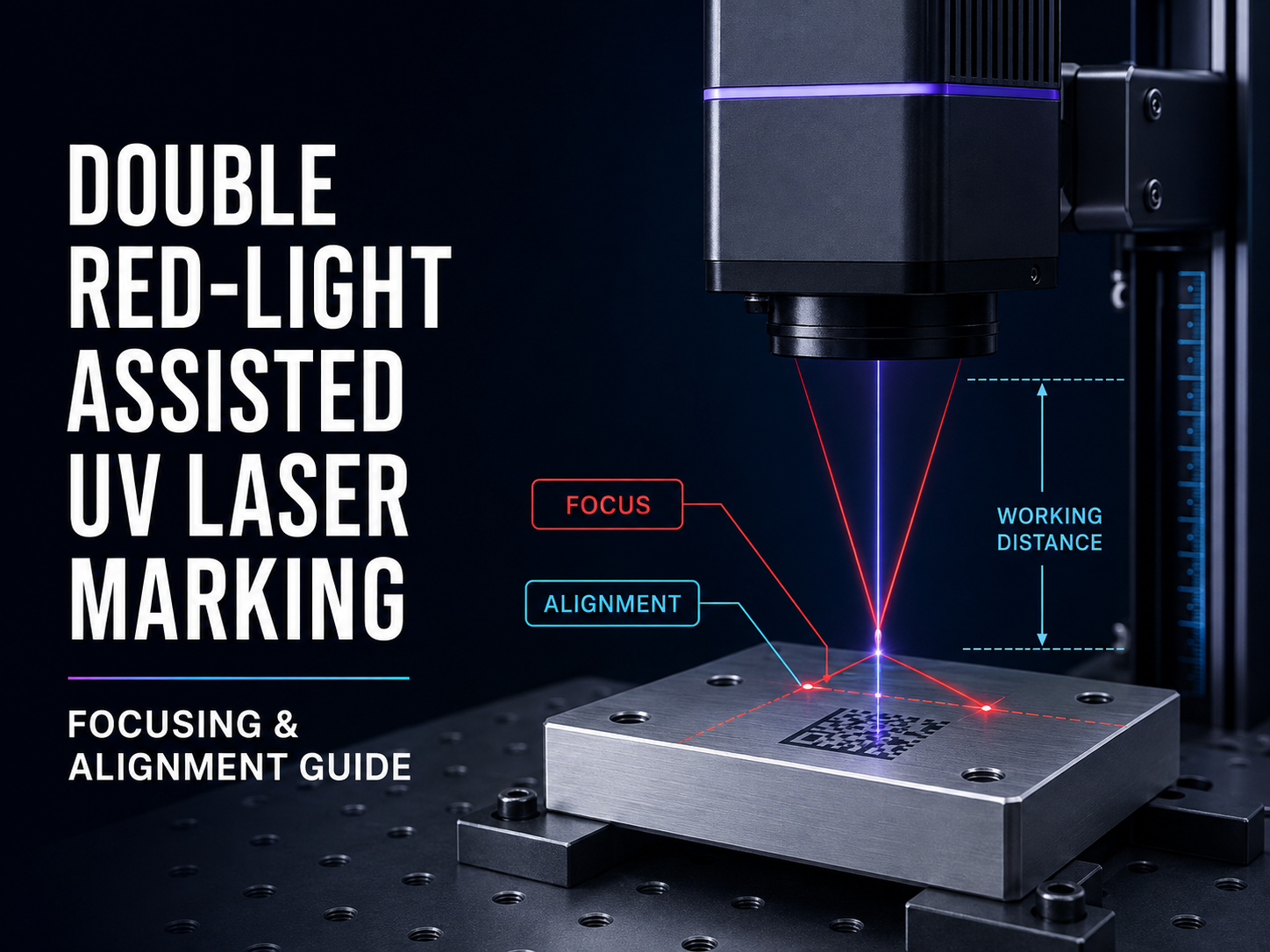 Double Red Light Assisted UV Laser Marking: Focusing and Alignment Guide