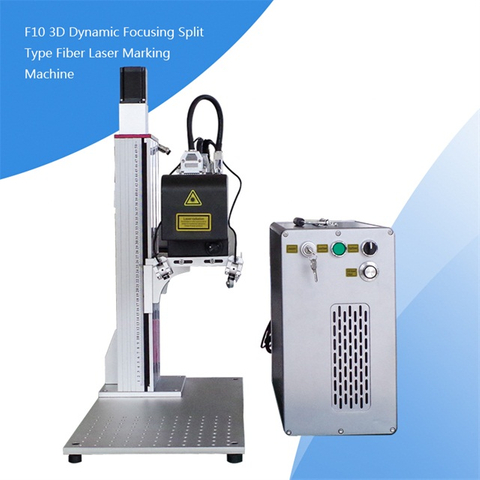 Portable Split Style 3D Dynamic Focus 50w Fiber Laser Marking Machine for Curved Surface, Relief Marking And 3D Marking