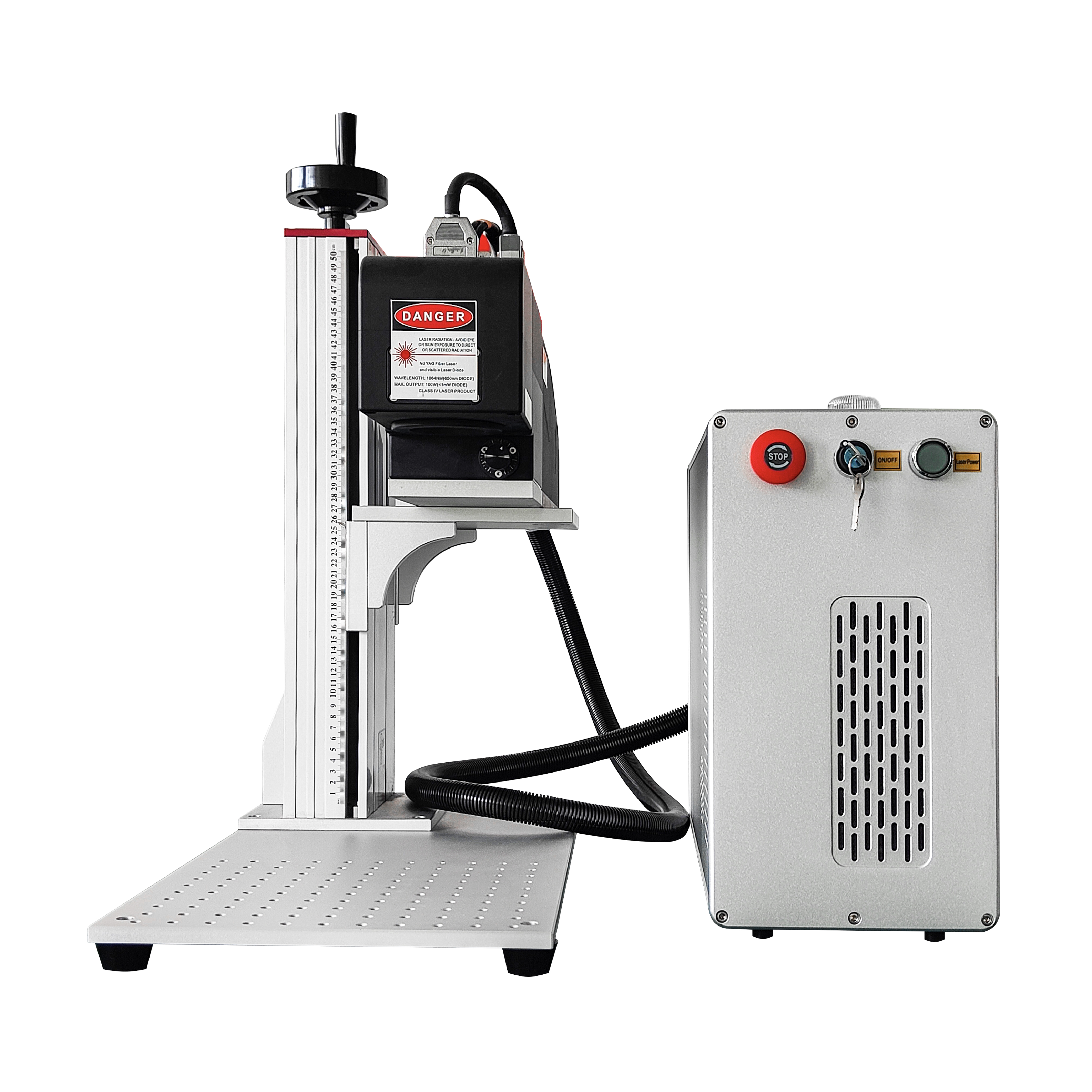 Portable JPT Raycus 50W 60W 100W 3D Fiber Laser Marking Machine Relief Engraving Curved Surface Marker