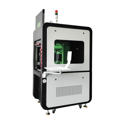 60W 100W 200W full sealed 3D fiber laser engraving machine, closed fiber laser marking machine