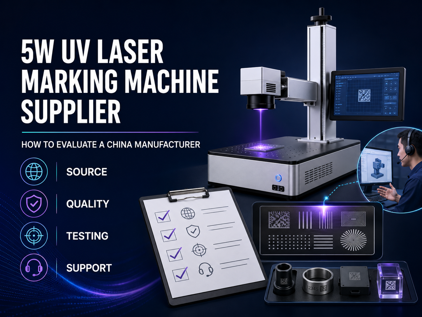 5W UV Laser Marking Machine Supplier: How to Evaluate a China Manufacturer