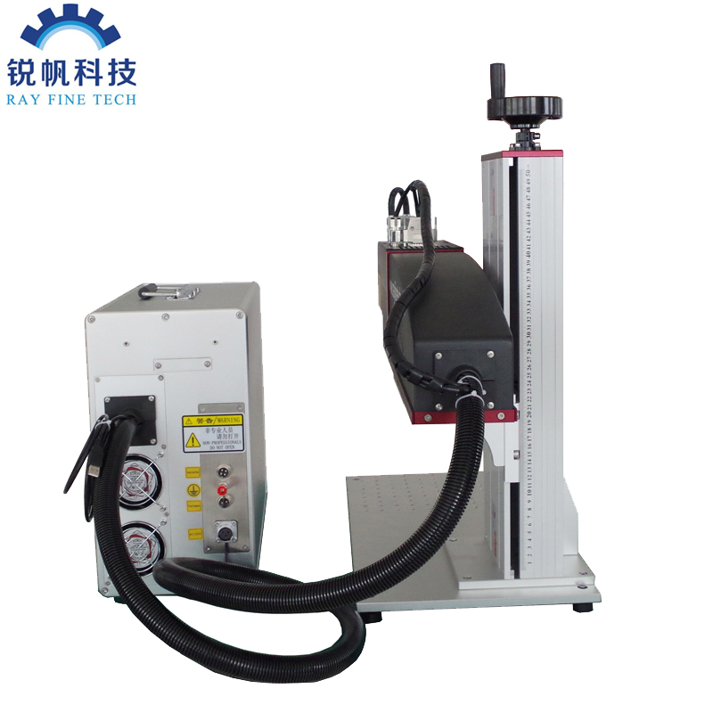 Portable Split Style 3D Dynamic Focus 50w Fiber Laser Marking Machine for Curved Surface, Relief Marking And 3D Marking
